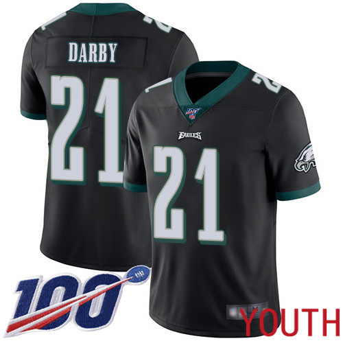 Youth Philadelphia Eagles 21 Ronald Darby Black Alternate Vapor Untouchable NFL Jersey Limited Player